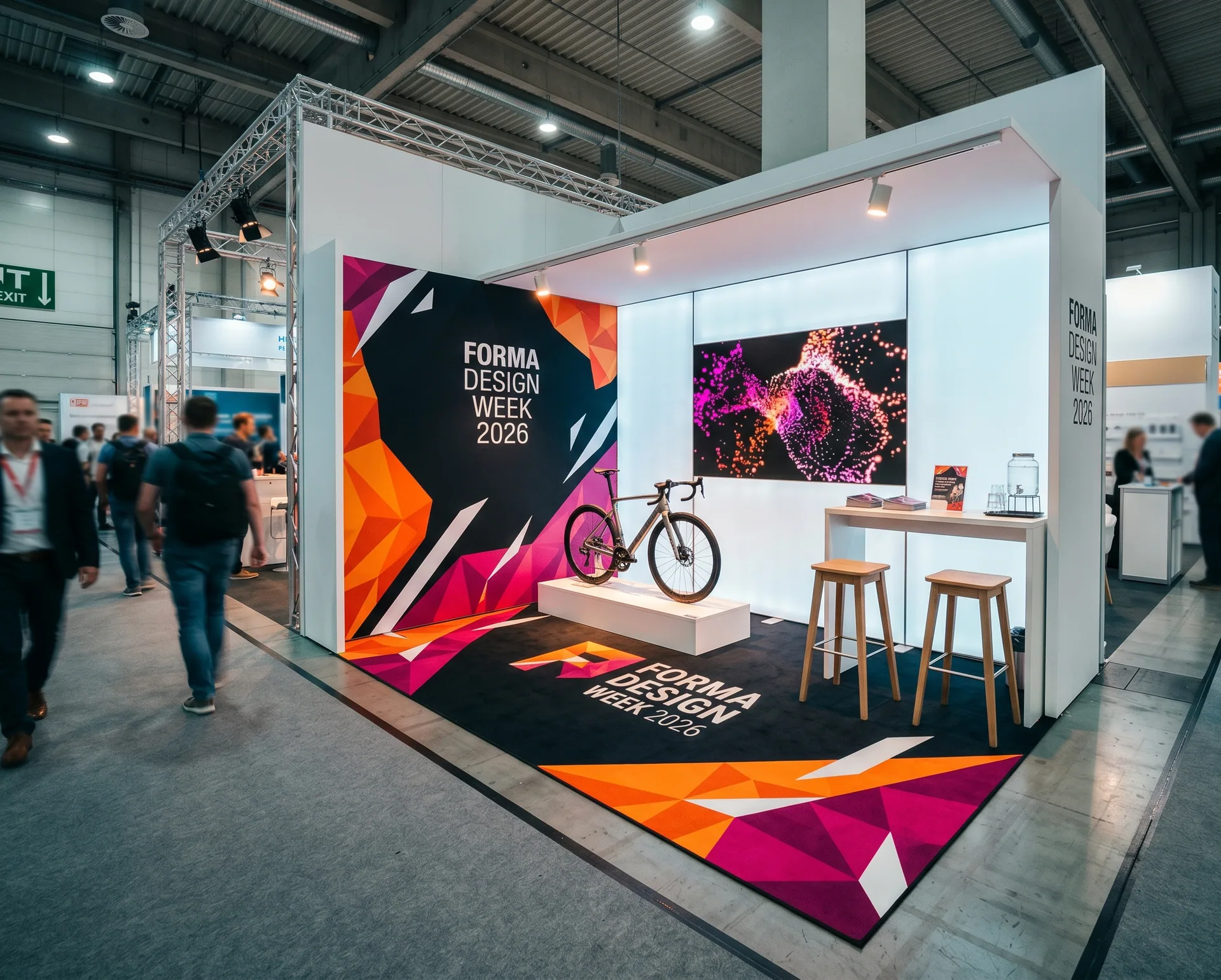 Alfombra personalizada para eventos — stand Forma Design Week 2026